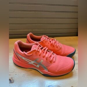 ASICS Womens Sneakers size 7.5 Gel Game tennis court shoes coral pink